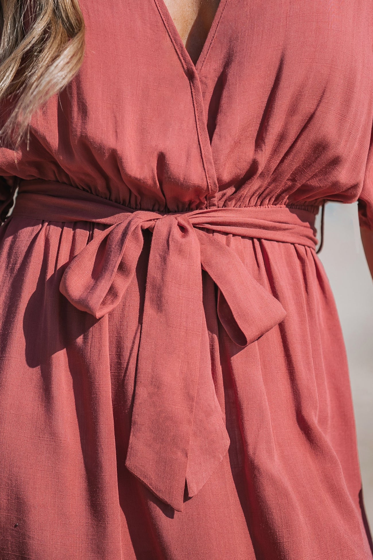 Belted Mini Wrap Dress